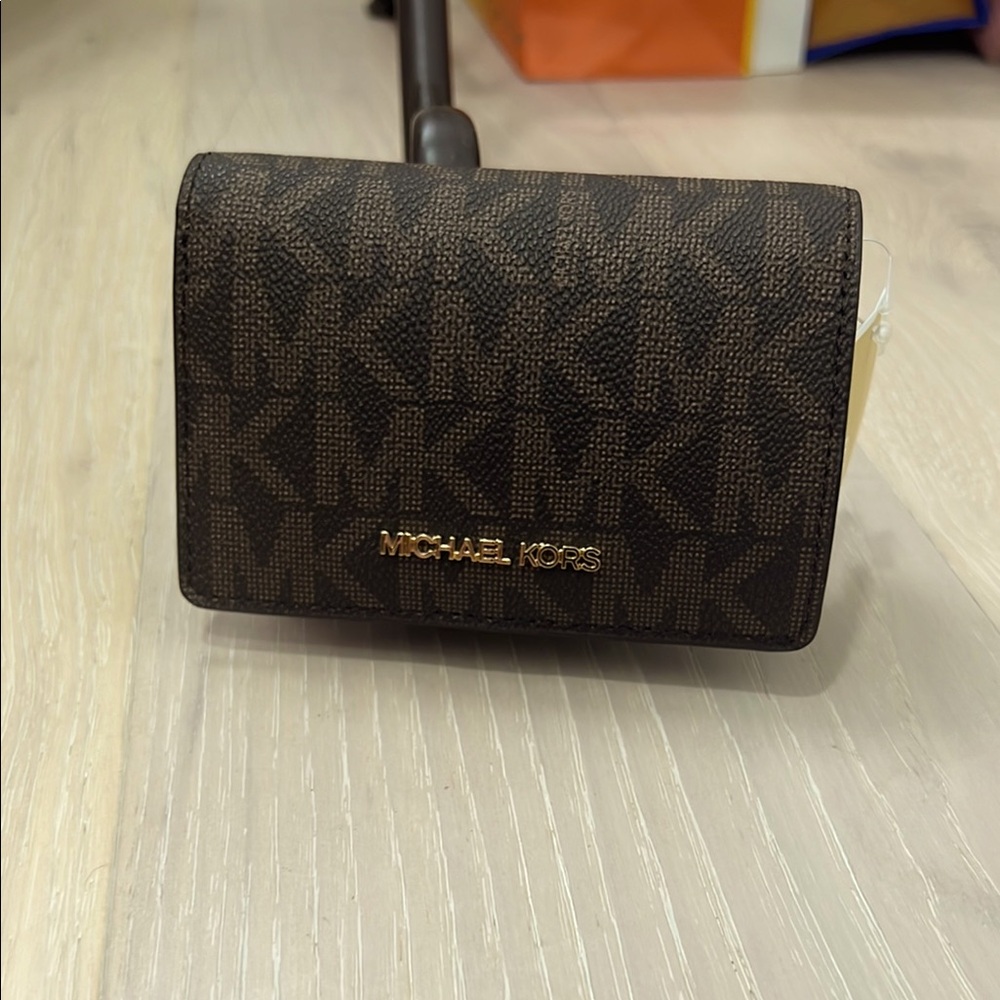Michael Kors brown Monogram Wallet